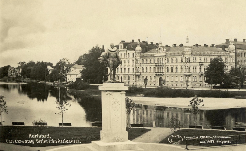 Karlstad, Carl d, IX:s Staty, Utsikt från Residenset 1927
