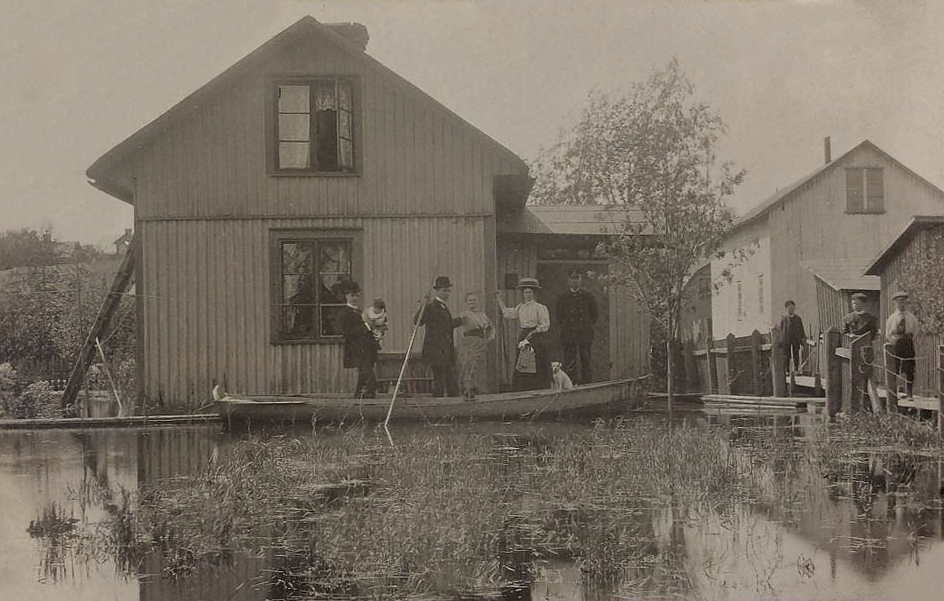 Karlstad, Tingvallaån med Översvämmning 1910