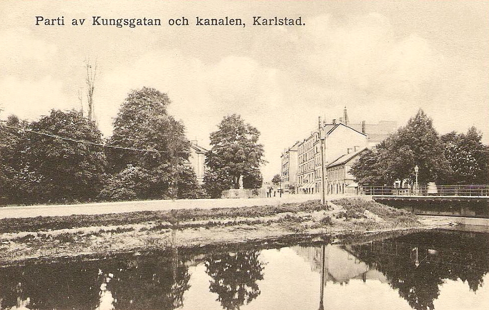 Parti av kungsgatan och Kanalen, Karlstad