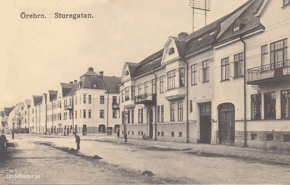 Örebro Sturegatan , hästlort tages 1913