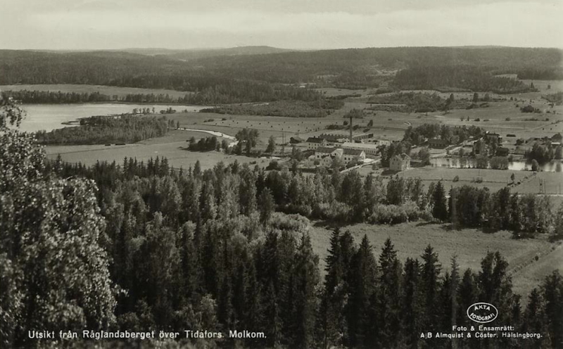 Karlstad, Utsikt från Råglandaberget över Tidaford, Molkom