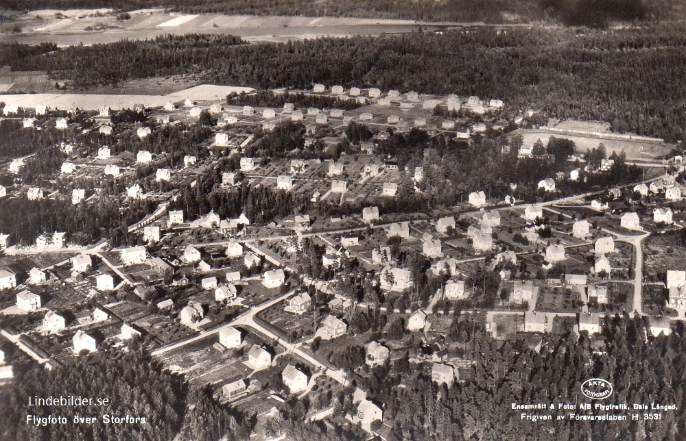 Flygfoto över Storfors