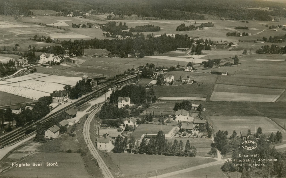 Flygfoto över Storå 1938