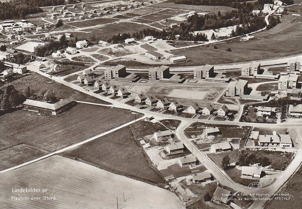 Flygfoto över Storå 1963