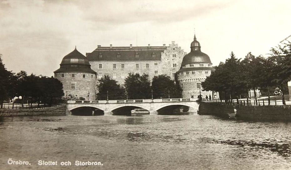 Örebro, Slottet och Storbron 1930