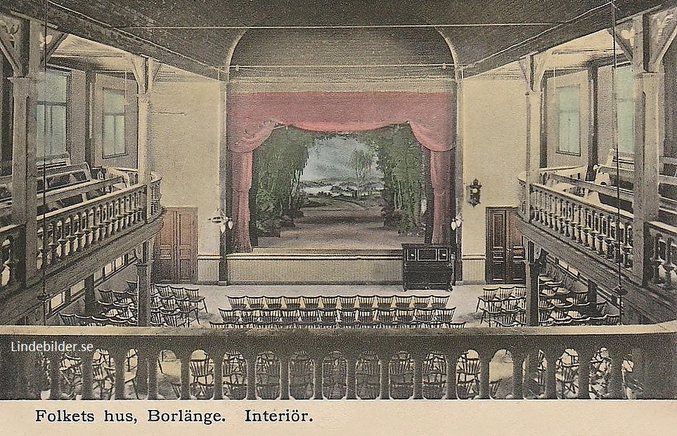 Folkets Hus, Borlänge, Interiör 1917