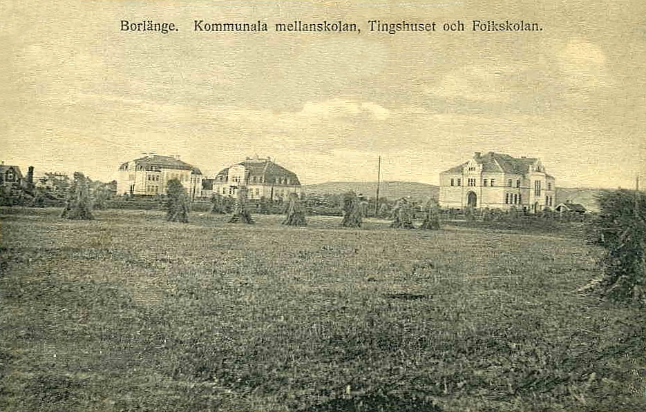 Borlänge, Kommunala Mellanskolan, Tingshuset och Folkskolan 1926