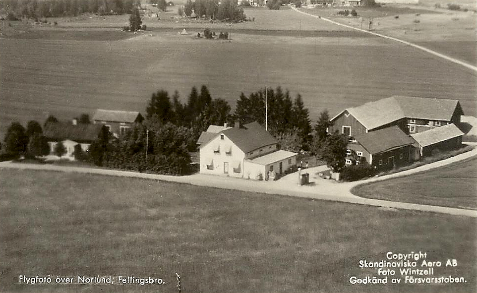 Felllingsbro, Flygfoto över Norlund 1946