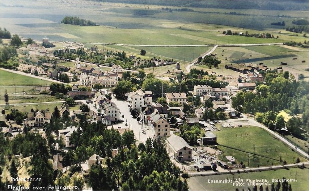 Flygfoto över Fellingsbro