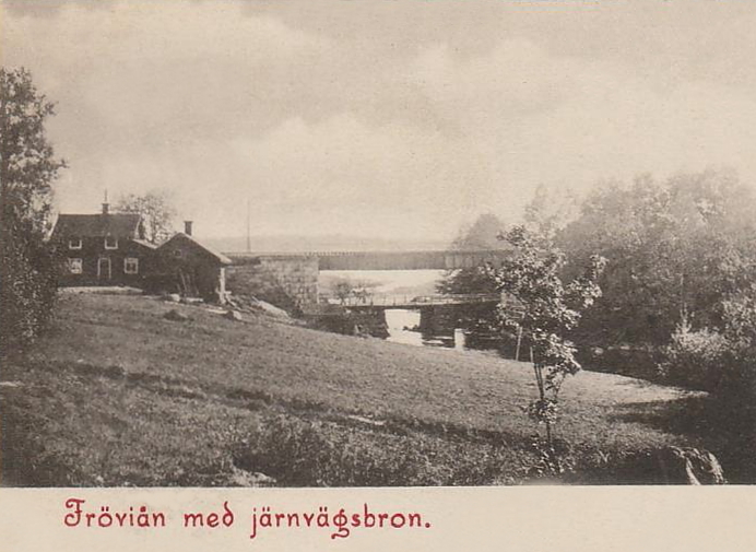 Frövi, Fröviån med Järnvägsbron 1902