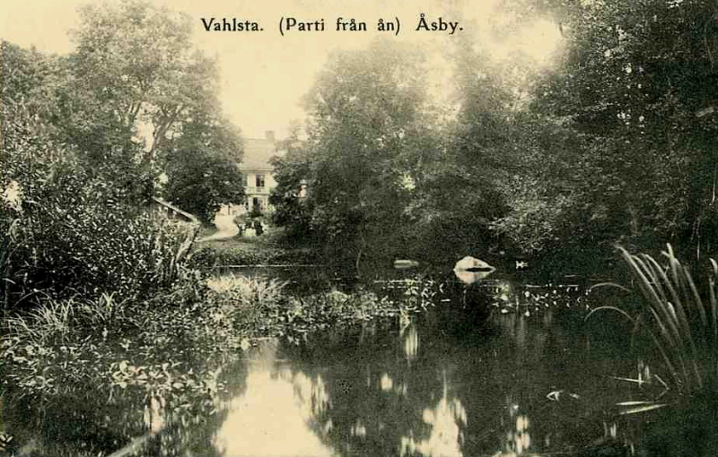 Hallstahammar, Vahlsta, Parti från Ån , Åsby 1914