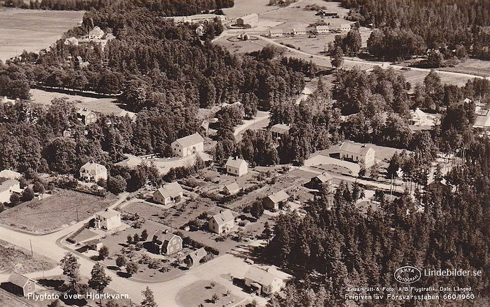 Flygfoto över Hjorkvarn 1960