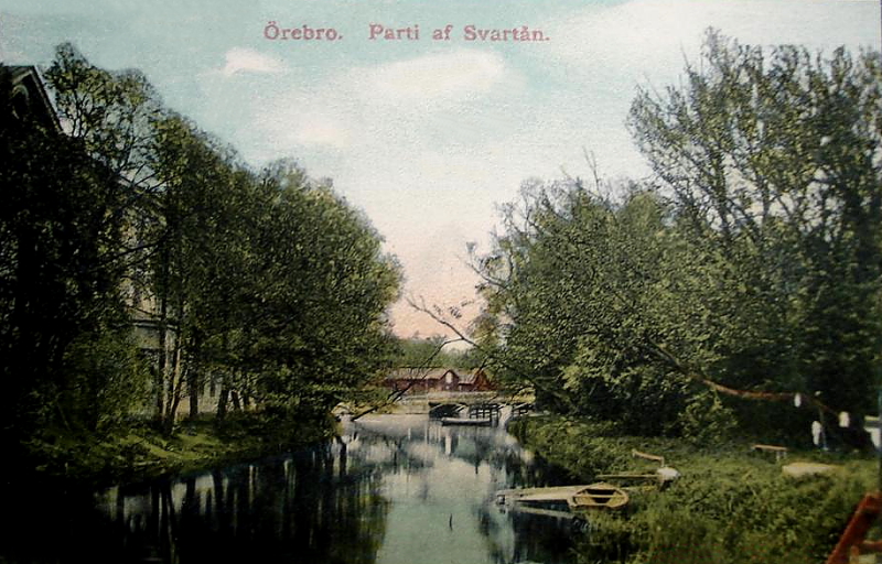 Örebro, Parti af Svartån 1910