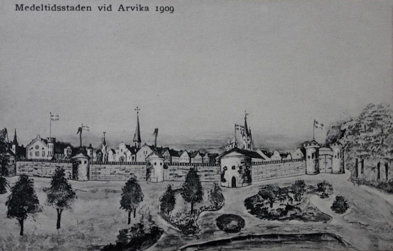Medeltidsstatden vid Arvika 1909