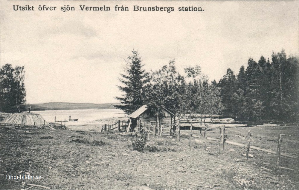 Arvika, Utsikt Öfver sjön Vermeln från Brunsbergs Station 1908