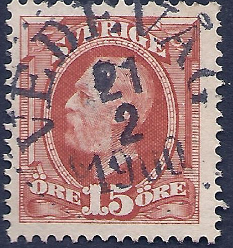 Vedevåg frimärke 21/2 1900