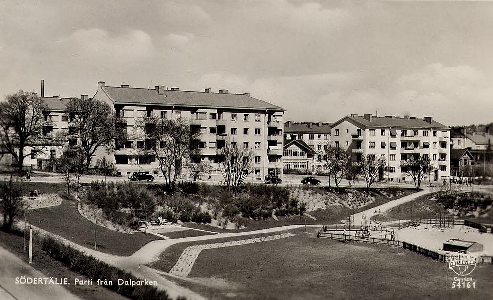Södertälje, Parti från Dalparken 1952