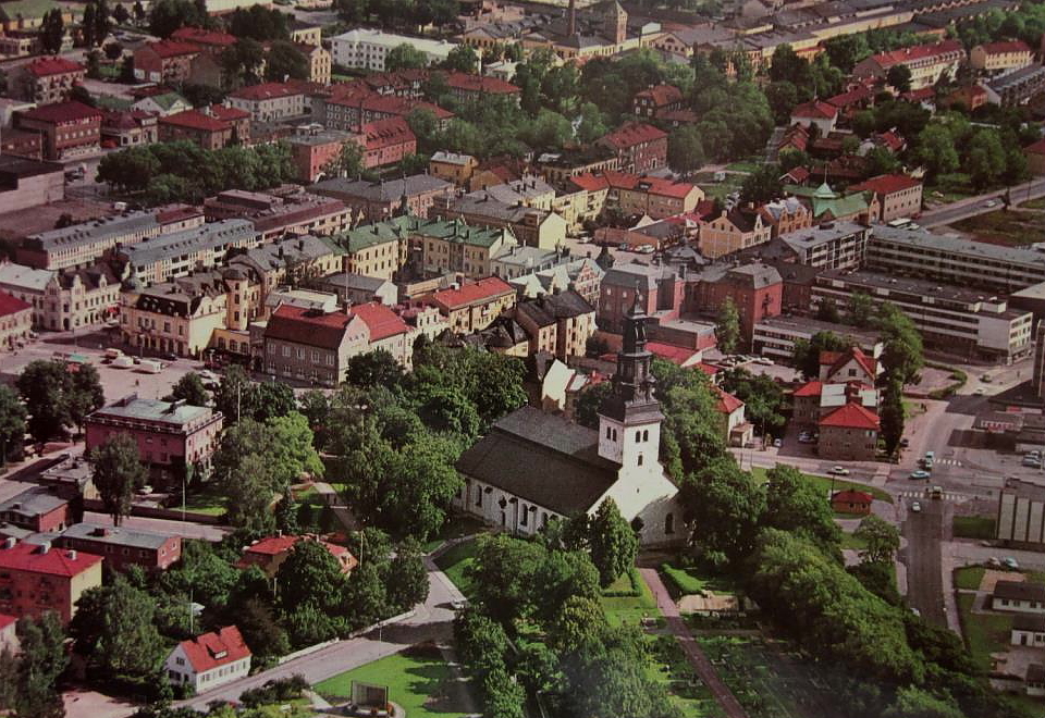 Flygfoto över Köping