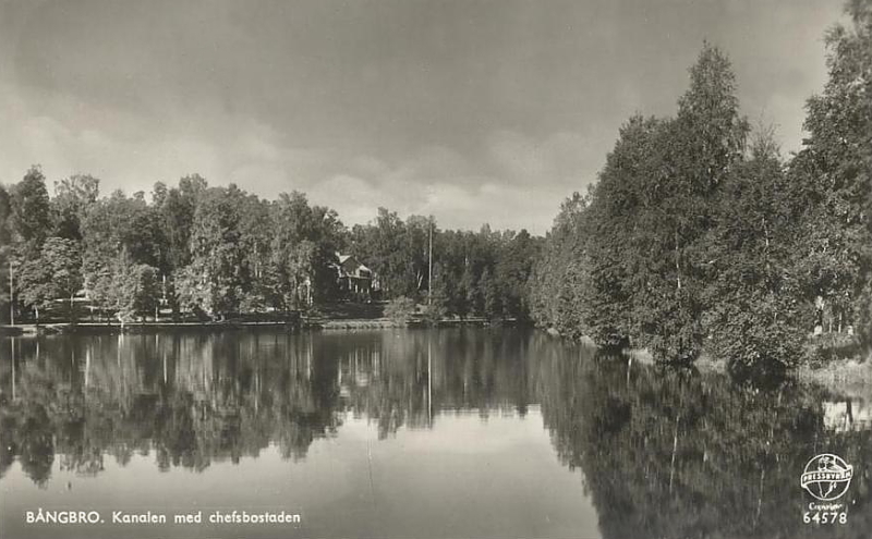 Kopparberg, Bångbro Kanalen med Chefsbostaden 1952