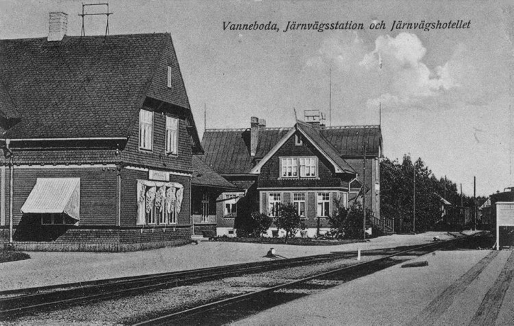 Vanneboda Järnvägsstation och Järnvägshotell 1926