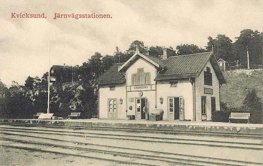 Eskilstuna, Kvicksund Järnvägsstationen 1914