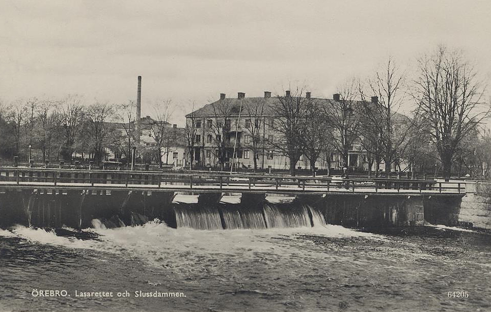 Örebro, Lasarettet och Slussdammen 1948