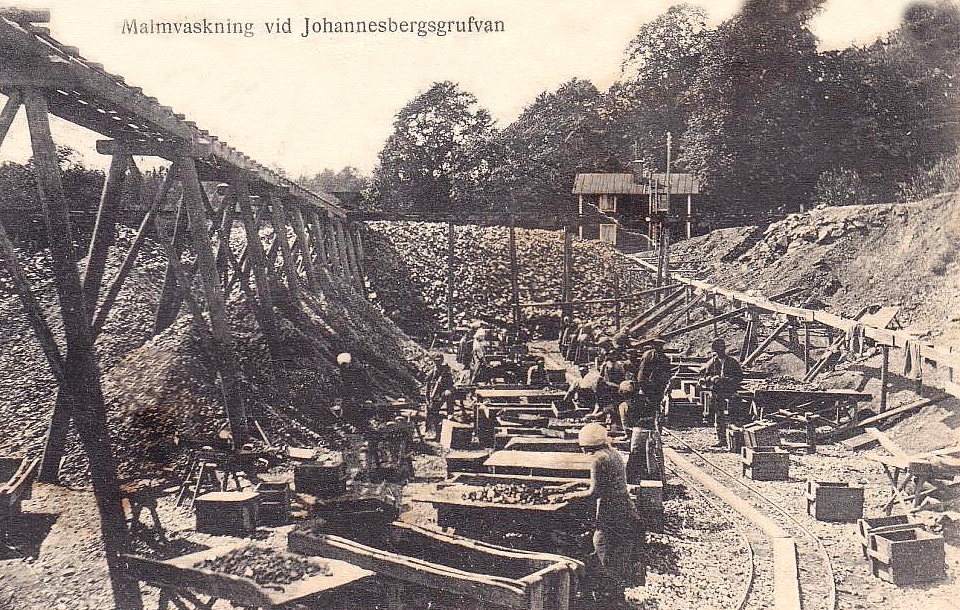 Norberg, Malmvaskning vid Johannsbergsgruvan 1915