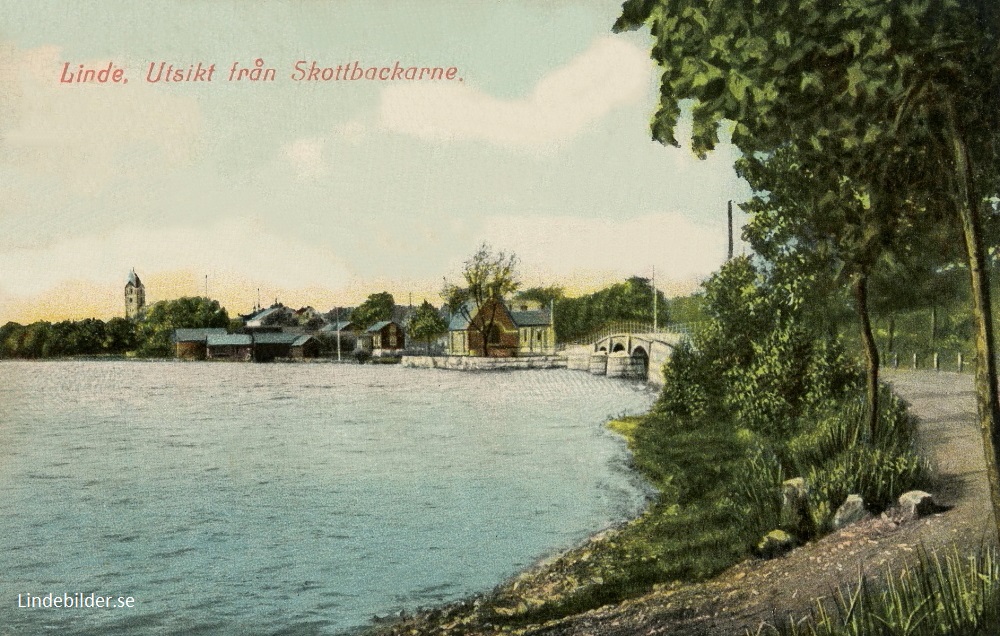 Linde Utsikt från Skottbackarne 1909