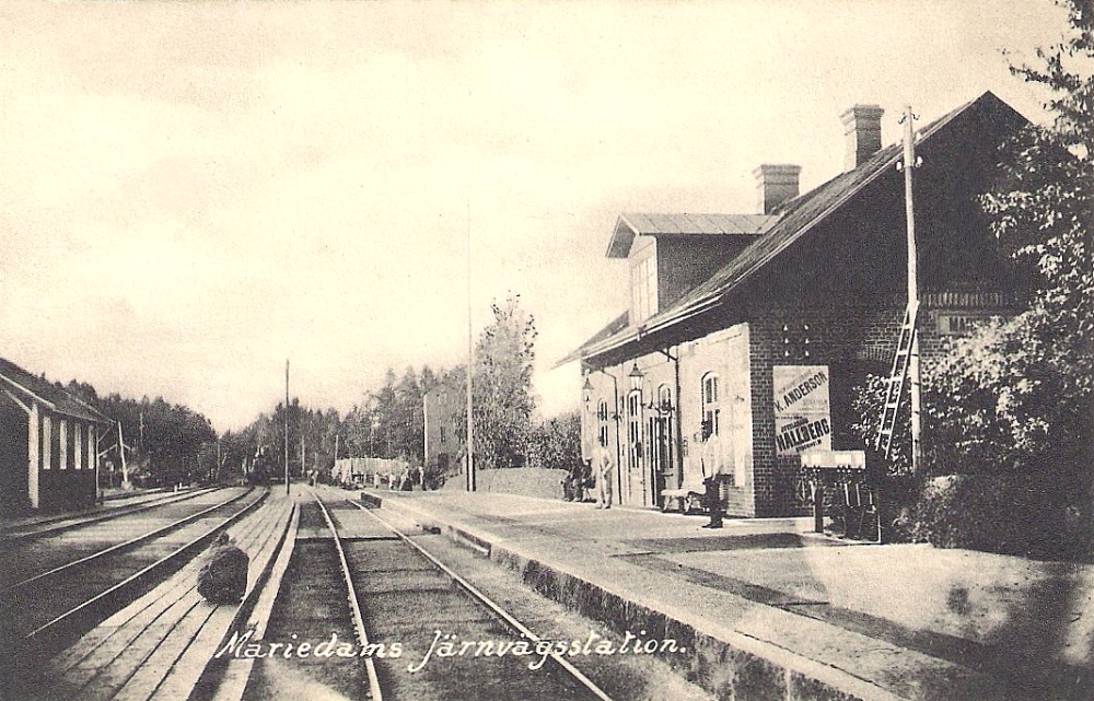 Askersund, Mariedams Järnvägsstation 1910