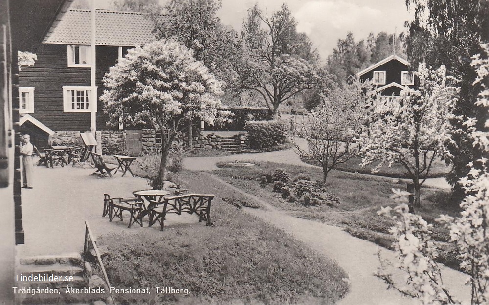 Trädgården. Åkerblads Pensionat, Tällberg 1945