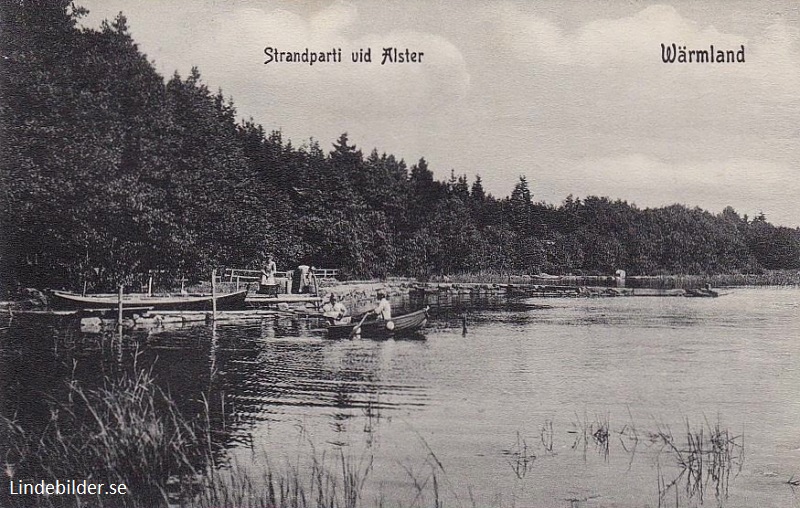 Karlstad, Strandparti vid Alster, Wärmland 1922