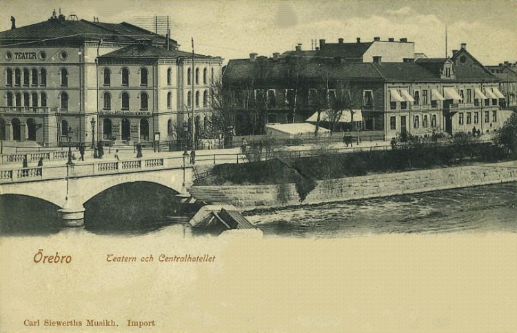 Örebro Teatern och Centralhotellet 1903