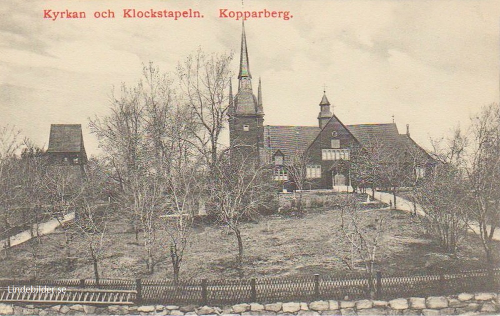 Kopparberg Kyrkan och Klockstapel 1909