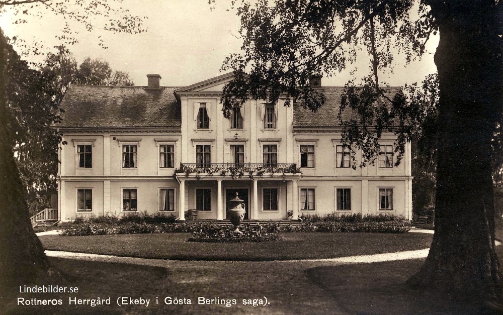 Rottneros Herrgård. Ekeby i Gösta Berlings Saga 1927