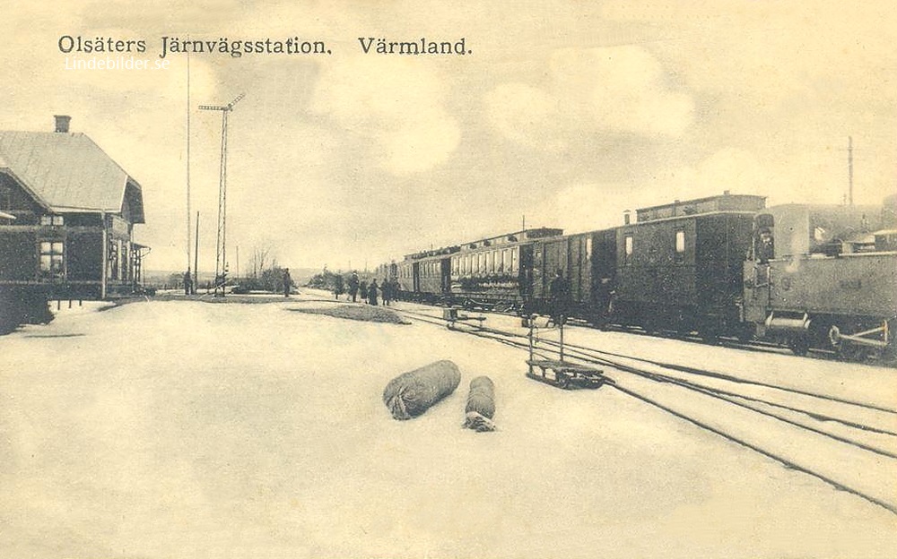 Olsäters Järnvägsstation, Värmland 1912