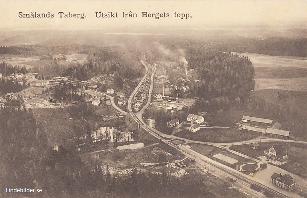 Smålands Taberg. Utsikt från Bergets Topp