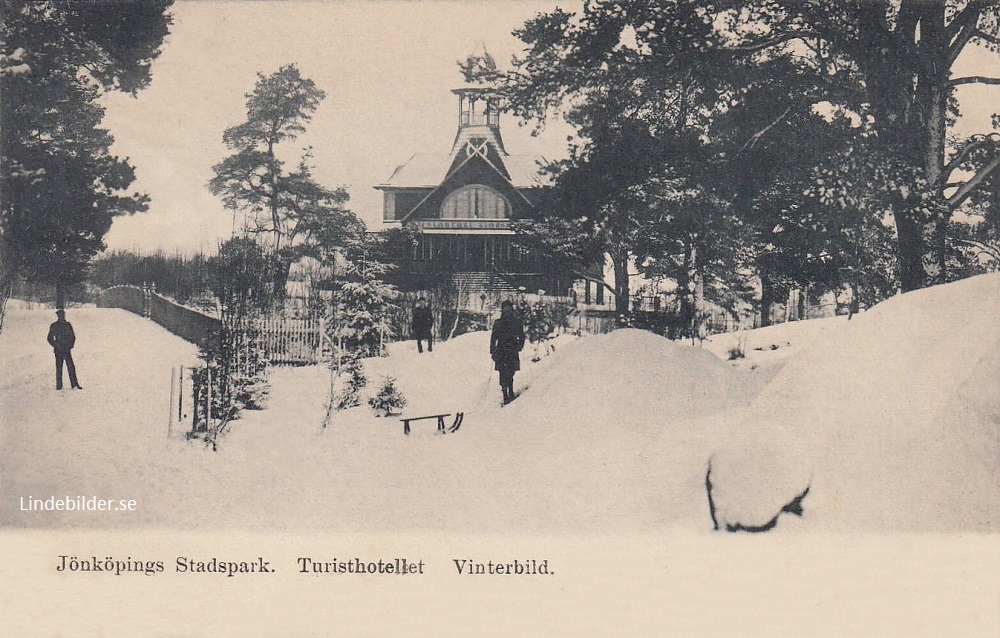 Jönköpings Stadspark. Turisthotellet. Vinterbild 1904