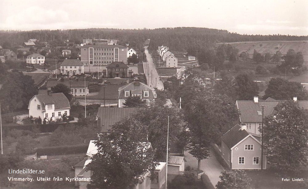 Vimmerby. Utsikt från Kyrktornet