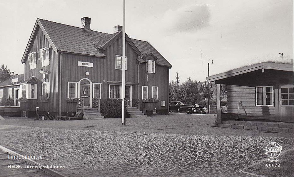 Hede. Järnvägsstationen