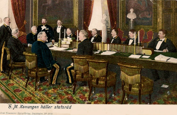 Oscar II på statsråd 1905