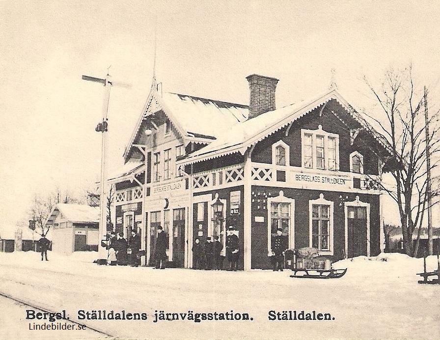 Kopparberg, Bergsl, Ställdalens Järnvägsstation. Ställdalen