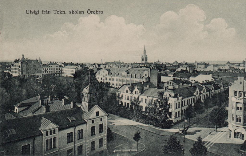 Örebro, Utsigt från Tekniska Skolan 1923