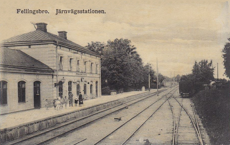 Fellingsbro Järnvägsstation 1910