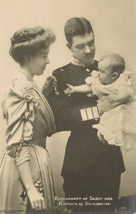 Margaret med sin man Gustav o pojke Gustaf Adolf