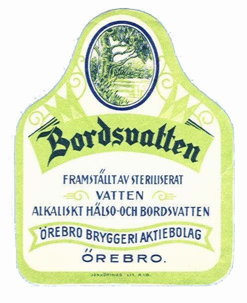 Örebro Bryggeri AB,  Bordsvatten