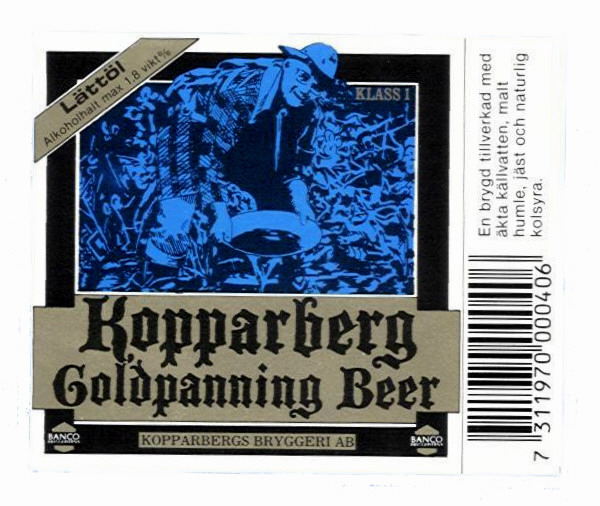 Kopparbergs Bryggeri Banco Goldpanning Beer Klass I