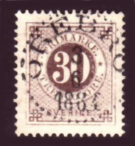 Örebro Frimärke 3/6 1884