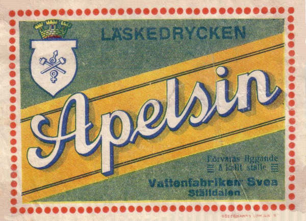 Ställdalens Bryggeri, Vattenfabriken Svea, Apelsin
