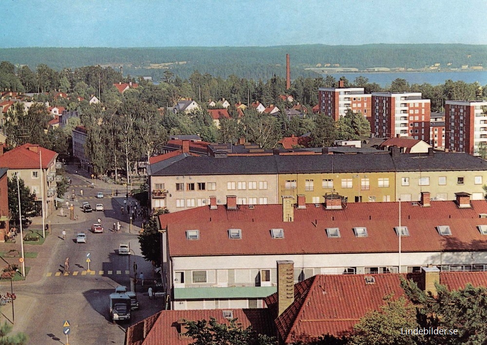 Karlskoga. Utsikt från  Rävåsen 1971