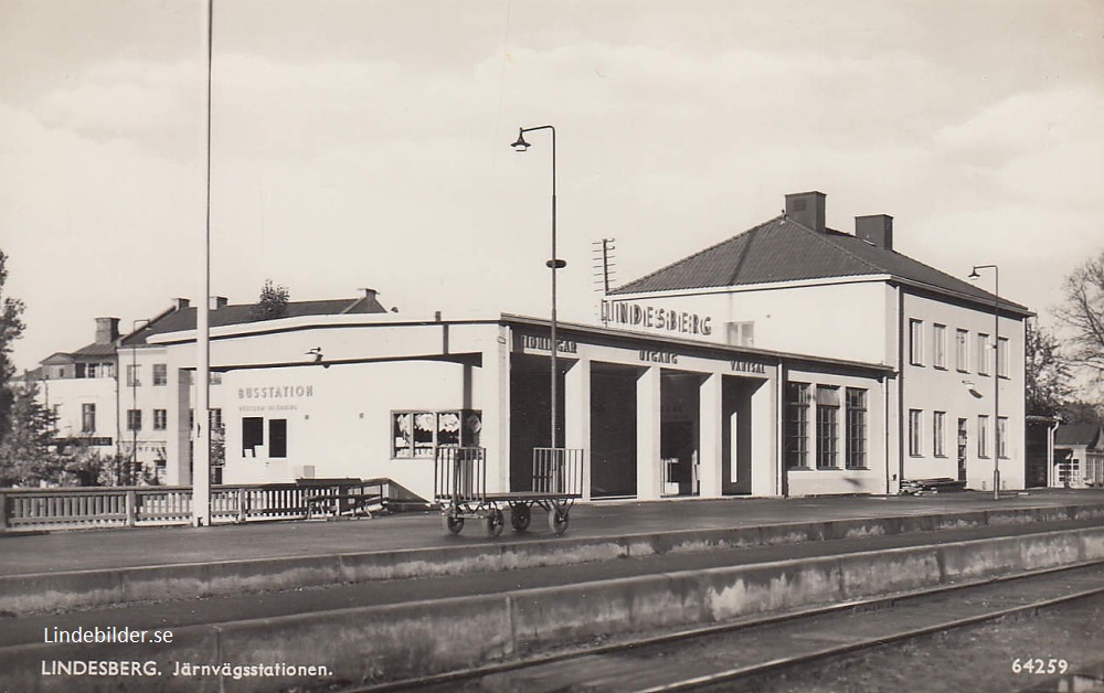 Lindesberg. Järnvägsstationen 1941